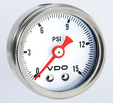 VDO Direct Mount 15PSI Mechanical Pressure Gauge